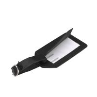 H.J. de Rooy Bagagelabel Echt Leer Zwart