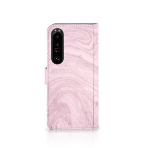 Sony Xperia 1 IV Bookcase Marble Pink - Origineel Cadeau Vriendin