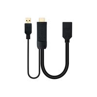 NANOCABLE 10.16.0205 converter HDMI 2.0 naar DisplayPort V1.2, zwart, 20 cm