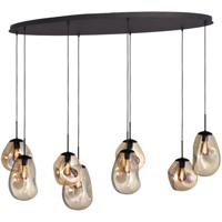 Masterlight Hanglamp Lava Oval 8x goud glas 2764-05-160-60-80222 - thumbnail