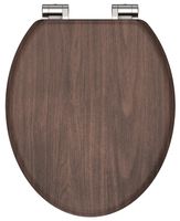 MDF WC-bril DARK WOOD met soft-close
 - 80193