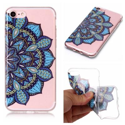 Softcase mandala bloem blauw hoes iPhone SE (2022 / 2020) / 8 / 7 / 6(s) Softcase mandala bloem blauw hoes iPhone SE (2022 / 2020) / 8 / 7 / 6(s)