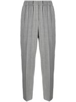 Peserico pantalon court à taille haute - Gris