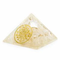 Orgonite Piramide Seleniet - Sri Yantra - (40 mm) - thumbnail