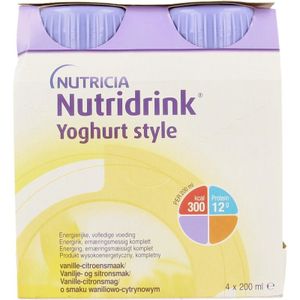 Nutridrink Yoghurt vanille/citroen 200ml (4 st)