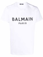 Balmain t-shirt à logo imprimé - Blanc