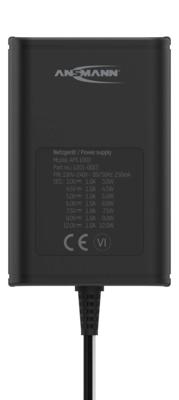Ansmann 1201-0023 Stekkernetvoeding, instelbaar 12 V/DC, 9 V/DC, 7.5 V/DC, 6 V, 4.5 V/DC, 3 V 1000 mA 12 W