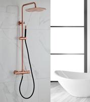 Saniclear Copper Pro opbouw regendouche 30cm hoofddouche zwart koper