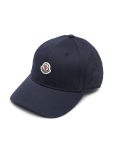 Moncler Enfant casquette à patch logo - Bleu