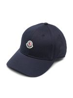 Moncler Enfant casquette à patch logo - Bleu