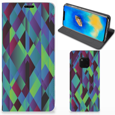 Huawei Mate 20 Pro Stand Case Abstract Green Blue