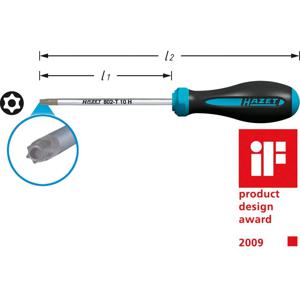 Hazet HAZET Torx-schroevendraaier Werkplaats Grootte TR 9 Koplengte: 60 mm 1 stuk(s)