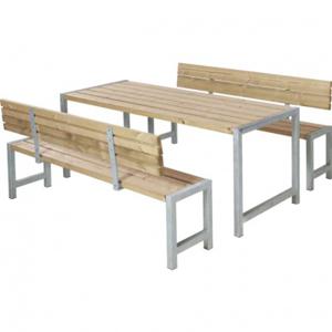 ThermoWood® Picknickset Modern 2 Rugleuningen