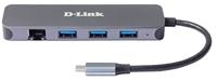 D-Link 5-in-1 USB-C Hub with Gigabit Ethernet/Power Delivery DUB-2334