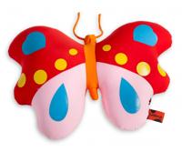 Cuddlebug nekkussen Butterfly 30 x 30 cm rood