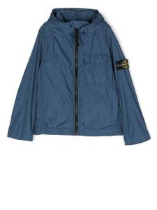 Stone Island Junior veste à patch logo - Bleu