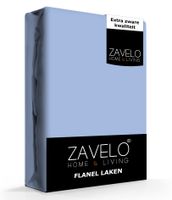 Zavelo Flanel Laken Blauw-Lits-jumeaux (240x300 cm)