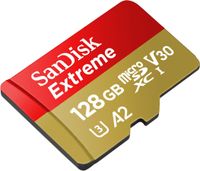 SanDisk Extreme microSDXC-kaart 128 GB Class 10, UHS-I, v30 Video Speed Class Schokbestendig, Waterdicht - thumbnail