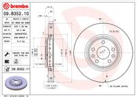 Remschijf BREMBO, Remschijftype: Binnen geventileerd, u.a. für Renault