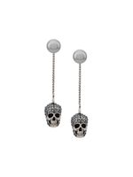 Alexander McQueen boucles d'oreilles à breloque tête de mort - Argent