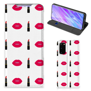 Samsung Galaxy S20 Hoesje met Magneet Lipstick Kiss