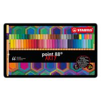 Stabilo Point 88 ARTY Metalen Doos Fineliners, 66st.