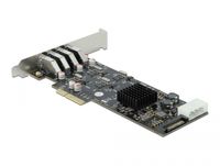 DeLOCK 89008 interfacekaart/-adapter Intern PCIe, SATA, USB 3.2 Gen 1 (3.1 Gen 1) - thumbnail