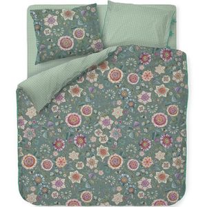 PiP Studio Viva Las Flores Dekbedovertrek Green-Lits-jumeaux (260 x 200/220 cm)