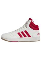 Adidas Hoops 3.0 Mid Lifestyle Basketball Klassieke Vintage Schoenen Sneakers heren, core wit/beter Scarlet/GUM4, 42 EU
