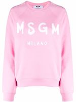 MSGM pull à logo imprimé - Rose