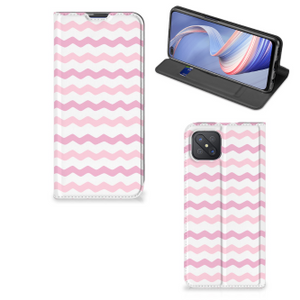 OPPO Reno4 Z 5G Hoesje met Magneet Waves Roze