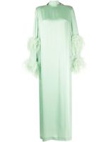 Rachel Gilbert robe Zahra à détails de plumes - Vert