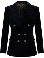 ETRO blazer en velours à boutonnière croisée - Noir