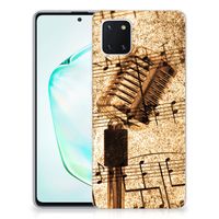 Samsung Galaxy Note 10 Lite Siliconen Hoesje met foto Bladmuziek - thumbnail