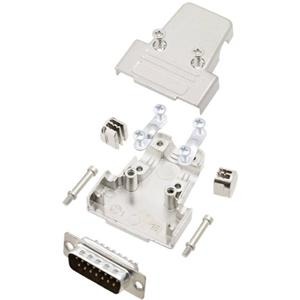 TRU COMPONENTS TCTRIM15DMPK 7709376 D-sub male connectorset 180 ° Aantal polen: 15 Soldeerkelk 1 stuk(s)