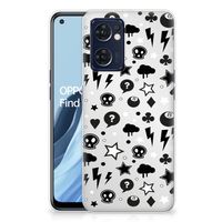 Silicone Back Case OPPO Reno 7 5G | Find X5 Lite Silver Punk - thumbnail