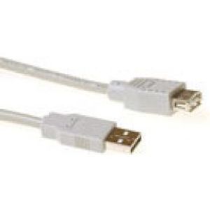 ACT USB 2.0 verlengkabel USB A male - USB A female ivoor