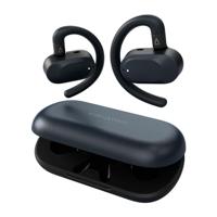 CREATIVE Outlier Go Draadloze open-ear hoofdtelefoon met verstelbare pasvorm en oorbeugels, tot 26 uur totale speeltijd, twee microfoons, Bluetooth 5.4, IPX4 waterbestendig (donkerblauw)