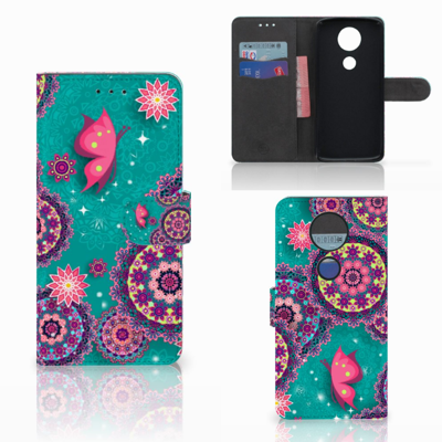 Motorola Moto E5 Plus Hoesje Cirkels en Vlinders Motorola Moto E5 Plus Hoesje Cirkels en Vlinders