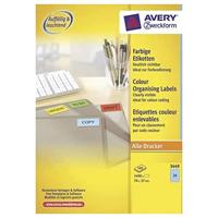 AVERY Zweckform 3448 gekleurde etiketten 2.400 Stuk blauw