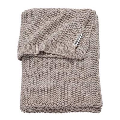 Meyco Silverline Relief Mixed ledikantdeken 100x150 cm zand