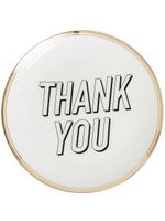 Bitossi Home lot de six assiettes Thank You - Blanc