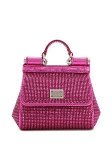 Dolce & Gabbana mini Sicily rhinestone-embellished tote bag - Rose