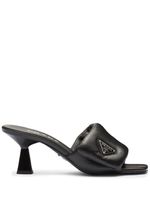 Prada mules Soft 65 mm en cuir Nappa - Noir