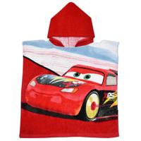 Disney Badponcho Cars Junior 50 X 100 Cm Katoen Rood