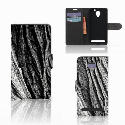 Book Style Case Lenovo C2 Power Boomschors Grijs