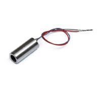 Puntlaser, rood, 635 nm, 1 mW, 12 V DC, Ø12x45 mm, Laser Class 2, Focus fixed (100mm), Kabellengte 100 mm - 70119930