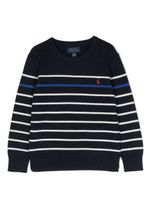 Ralph Lauren Kids pull en coton à rayures - Bleu