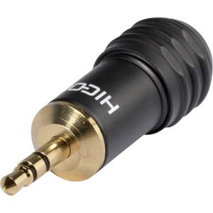 Hicon HI-J35S04 Jackplug 3.5 mm Stekker, recht Aantal polen: 3 Stereo Zwart 1 stuk(s)