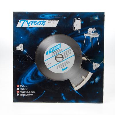 Diamantzaag nat Tyfoon baksteen diameter 250 x asgat 30mm Diamantzaag nat Tyfoon baksteen diameter 250 x asgat 30mm